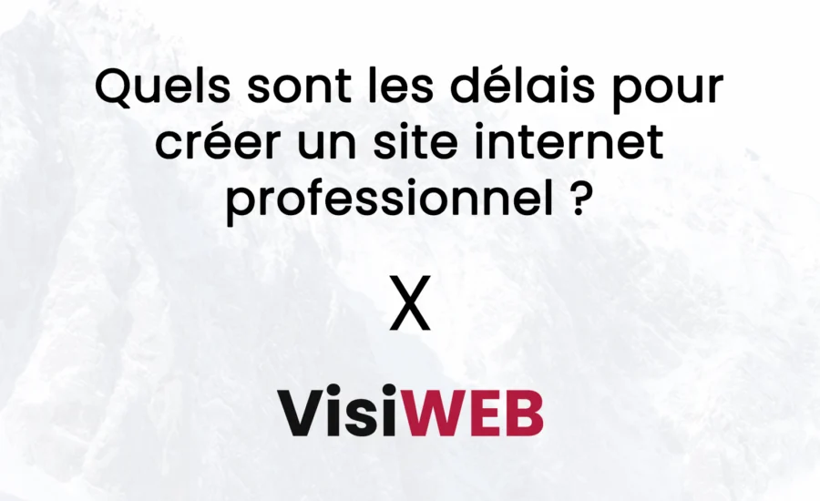 Quels sont les délais p out créer un site internet professionnel